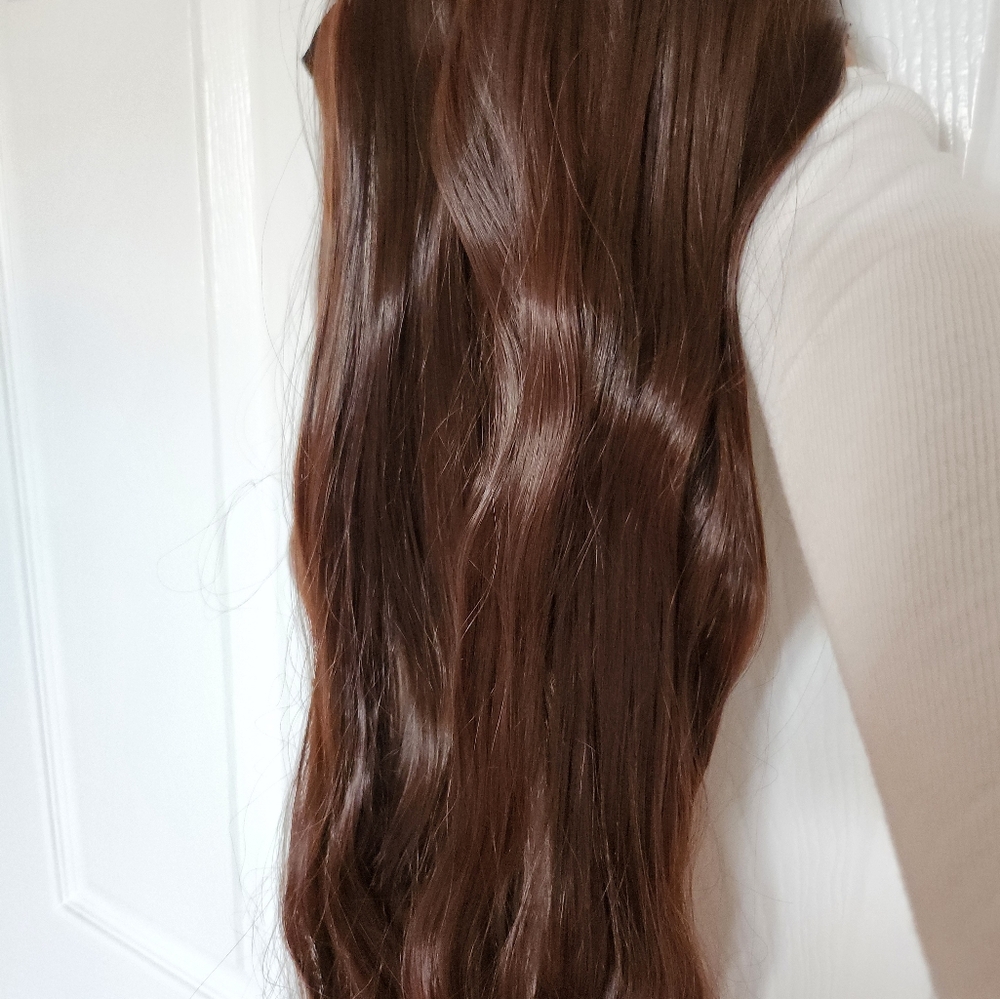 NEW Faux brown straight hair